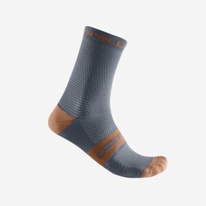 Castelli Superleggera T 12 Socks S/M modrá/hnědá