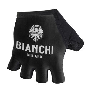 BIANCHI MILANO Cyklistické rukavice krátkoprsté - DIVOR - černá/bílá S