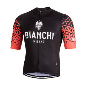 BIANCHI MILANO Cyklistický dres s krátkým rukávem - PEDASO - černá/růžová S