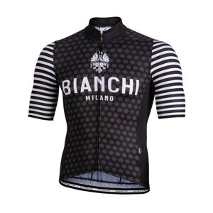 Bianchi Milano Cyklistický dres s krátkým rukávem - DAVOLI - bílá/černá L