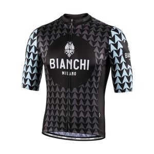 Bianchi Milano Cyklistický dres s krátkým rukávem - MASSARI - světle modrá/černá XL