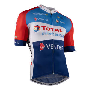NALINI Cyklistický dres s krátkým rukávem - DIRECT ENERGIE 2021 - červená/modrá/bílá L