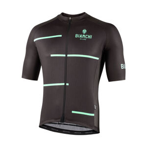 Bianchi Milano Cyklistický dres s krátkým rukávem - DISUERI - černá L