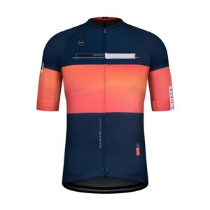 GOBIK Cyklistický dres s krátkým rukávem - CX PRO 2.0 - oranžová/modrá M
