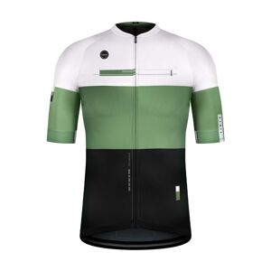 GOBIK Cyklistický dres s krátkým rukávem - CX PRO 2.0 - bílá/černá/zelená L