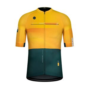 GOBIK Cyklistický dres s krátkým rukávem - CX PRO 2.0 - zelená/žlutá L