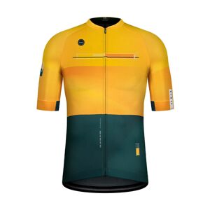 GOBIK Cyklistický dres s krátkým rukávem - CX PRO 2.0 - žlutá/zelená M