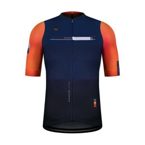 GOBIK Cyklistický dres s krátkým rukávem - CX PRO 2.0 - oranžová/modrá 2XL