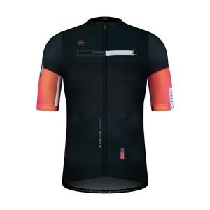 GOBIK Cyklistický dres s krátkým rukávem - STARK DYE - černá/růžová/oranžová 2XL