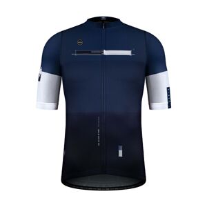 GOBIK Cyklistický dres s krátkým rukávem - STARK RIBBON - modrá/bílá 2XL