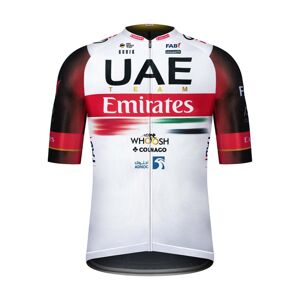 GOBIK Cyklistický dres s krátkým rukávem - UAE 2022 INFINITY WT - bílá/černá/červená XL