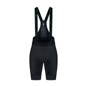 GOBIK Cyklistické kalhoty krátké s laclem - ABSOLUTE 5.0 K9 W - černá XL