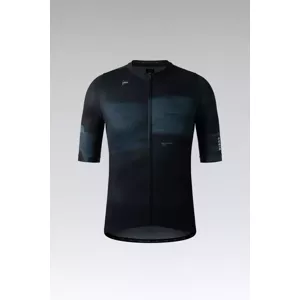 GOBIK Cyklistický dres s krátkým rukávem - STARK - černá/modrá 3XL