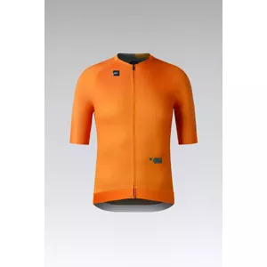 GOBIK Cyklistický dres s krátkým rukávem - CX PRO 3.0 - oranžová/zelená XL