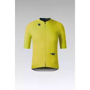 GOBIK Cyklistický dres s krátkým rukávem - CX PRO 3.0 - žlutá/zelená L