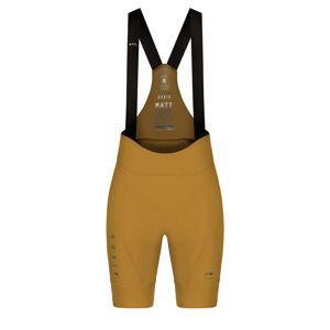 GOBIK Cyklistické kalhoty krátké s laclem - MATT K9 LADY - žlutá S