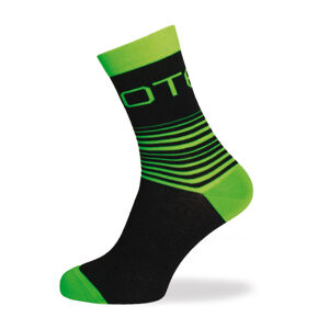 Biotex Cyklistické ponožky klasické - LINES - zelená/černá