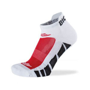 BIOTEX Cyklistické ponožky kotníkové - MICRONET GHOST - červená/černá/bílá 43-45