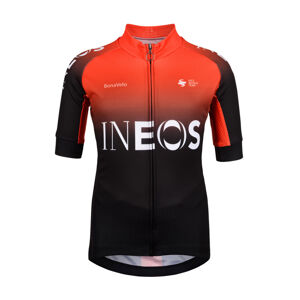 BONAVELO Cyklistický dres s krátkým rukávem - INEOS 2020 KIDS - červená/černá