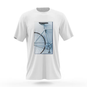 NU. by Holokolo Cyklistické triko s krátkým rukávem - DON'T QUIT - bílá/modrá XL