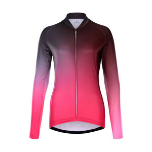 HOLOKOLO Cyklistický dres s dlouhým rukávem zimní - DAZZLE LADY WINTER - růžová/fialová/modrá/černá 2XS