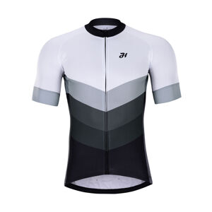 HOLOKOLO Cyklistický dres s krátkým rukávem - NEW NEUTRAL - bílá/černá 4XL