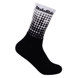 HOLOKOLO Cyklistické ponožky klasické - FROSTED - černá/bílá S-M