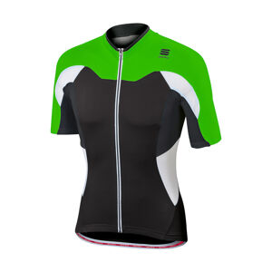 Sportful Cyklistický dres s krátkým rukávem - CRANK - zelená/černá S