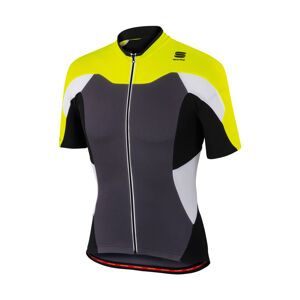Sportful Cyklistický dres s krátkým rukávem - CRANK - žlutá/šedá