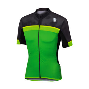 Sportful Cyklistický dres s krátkým rukávem - PISTA - zelená/šedá