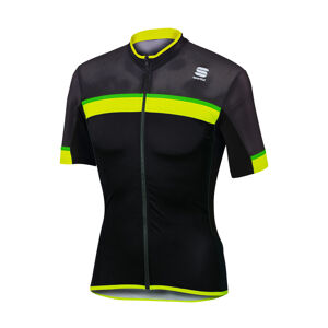 Sportful Cyklistický dres s krátkým rukávem - PISTA - černá/žlutá S