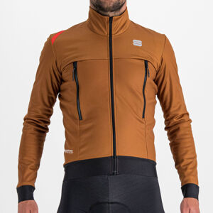 SPORTFUL Cyklistická větruodolná bunda - FIANDRE WARM - hnědá L