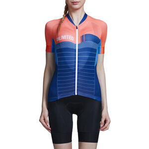 Monton Cyklistický dres s krátkým rukávem - PIONEER LADY - modrá/oranžová XL