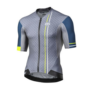 Monton Cyklistický dres s krátkým rukávem - VENUCIA - modrá/žlutá/šedá S