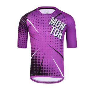 Monton Cyklistický dres s krátkým rukávem - BAM MTB - fialová L