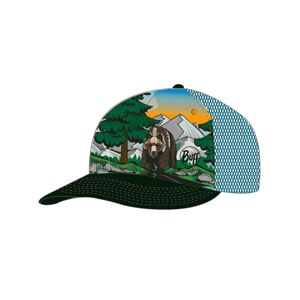 BUFF Cyklistická čepice - TRUCKER BEAR - černá/oranžová/zelená L-XL