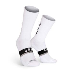 GOBIK Cyklistické ponožky klasické - SUPERB EXTRA LONG - bílá L-XL