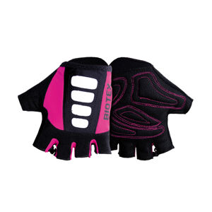 BIOTEX Cyklistické rukavice krátkoprsté - MESH RACE  - růžová/černá S