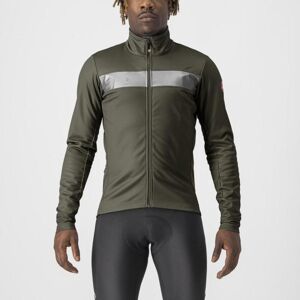 CASTELLI Cyklistická zateplená bunda - RADOPPIA 3 - zelená L