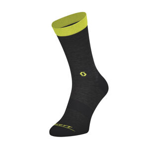 Scott Cyklistické ponožky klasické - TRAIL CREW - žlutá/šedá 39-41