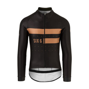 AGU Cyklistická zateplená bunda - SIX6 - černá/hnědá XL