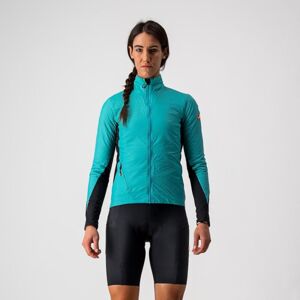 CASTELLI Cyklistická větruodolná bunda - UNLIMITED W PUFFY - tyrkysová