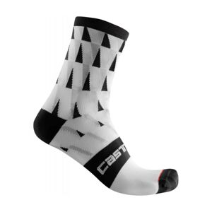 CASTELLI Cyklistické ponožky klasické - PENDIO 12 - černá/bílá
