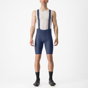CASTELLI Cyklistické kalhoty krátké s laclem - ESPRESSO - modrá L