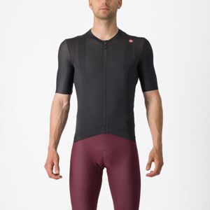 CASTELLI Cyklistický dres s krátkým rukávem - ESPRESSO - antracitová