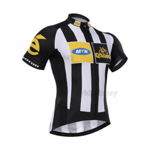Bonavelo Cyklistický dres s krátkým rukávem - MTN QHUBEKA 2015 - bílá/černá S