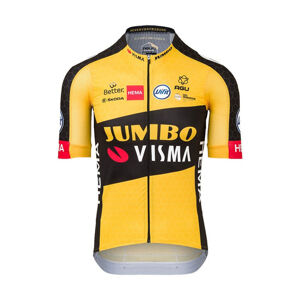 Agu Cyklistický dres s krátkým rukávem - JUMBO-VISMA 2021 - černá/žlutá L