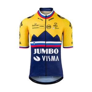 Agu Cyklistický dres s krátkým rukávem - JUMBO-VISMA 2021 - modrá/žlutá/červená