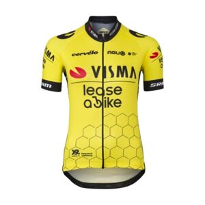 AGU Cyklistický dres s krátkým rukávem - REPLICA VISMA | LEASE A BIKE W 2024 - žlutá/černá L