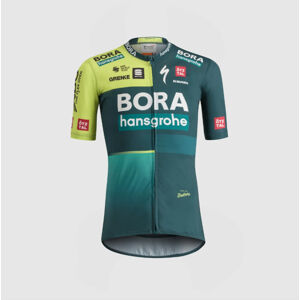 SPORTFUL Cyklistický dres s krátkým rukávem - BORA 2024 - zelená/světle zelená 6Y